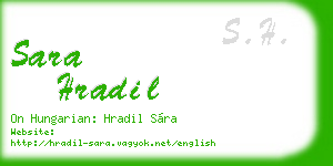 sara hradil business card